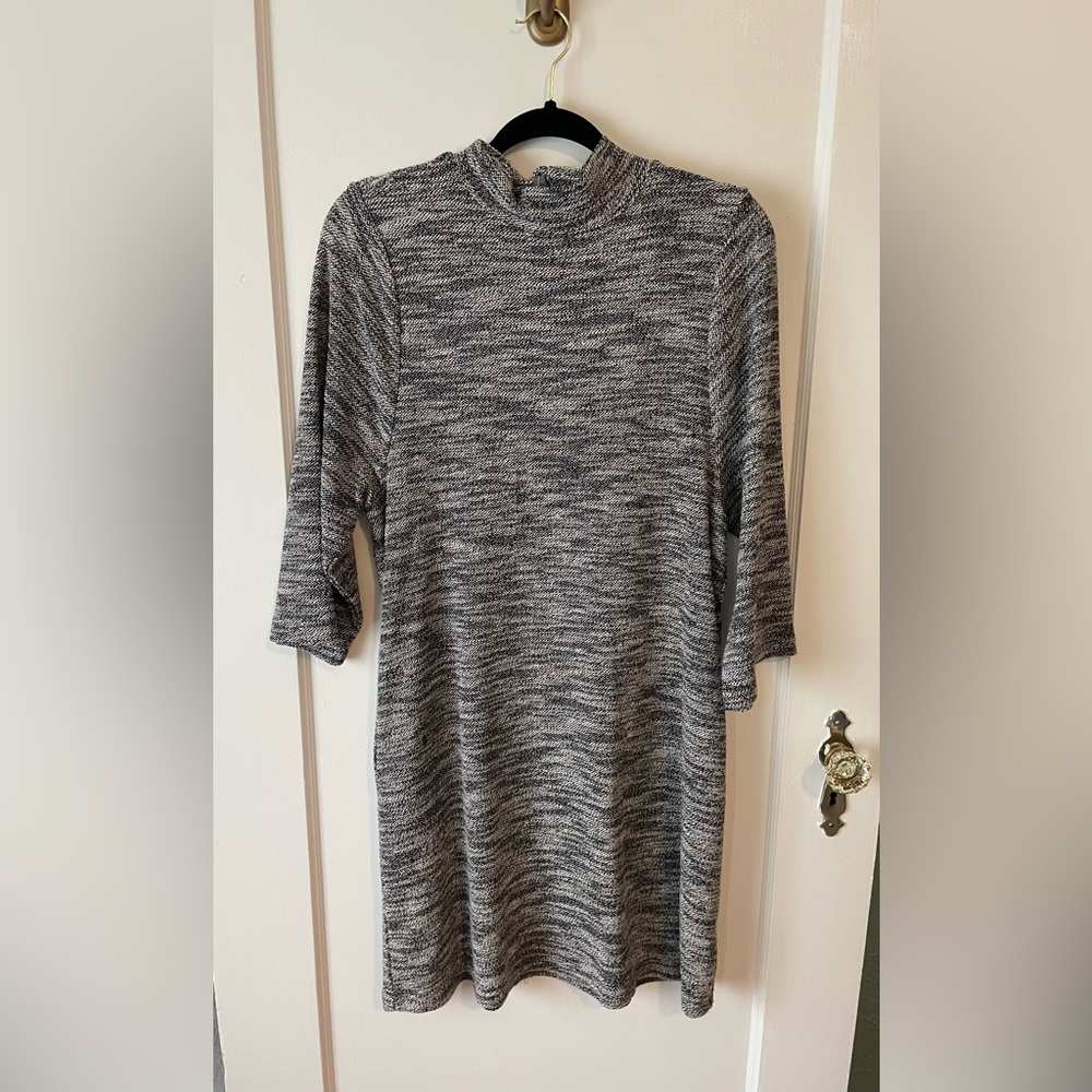 Lightweight mock neck sweater dress